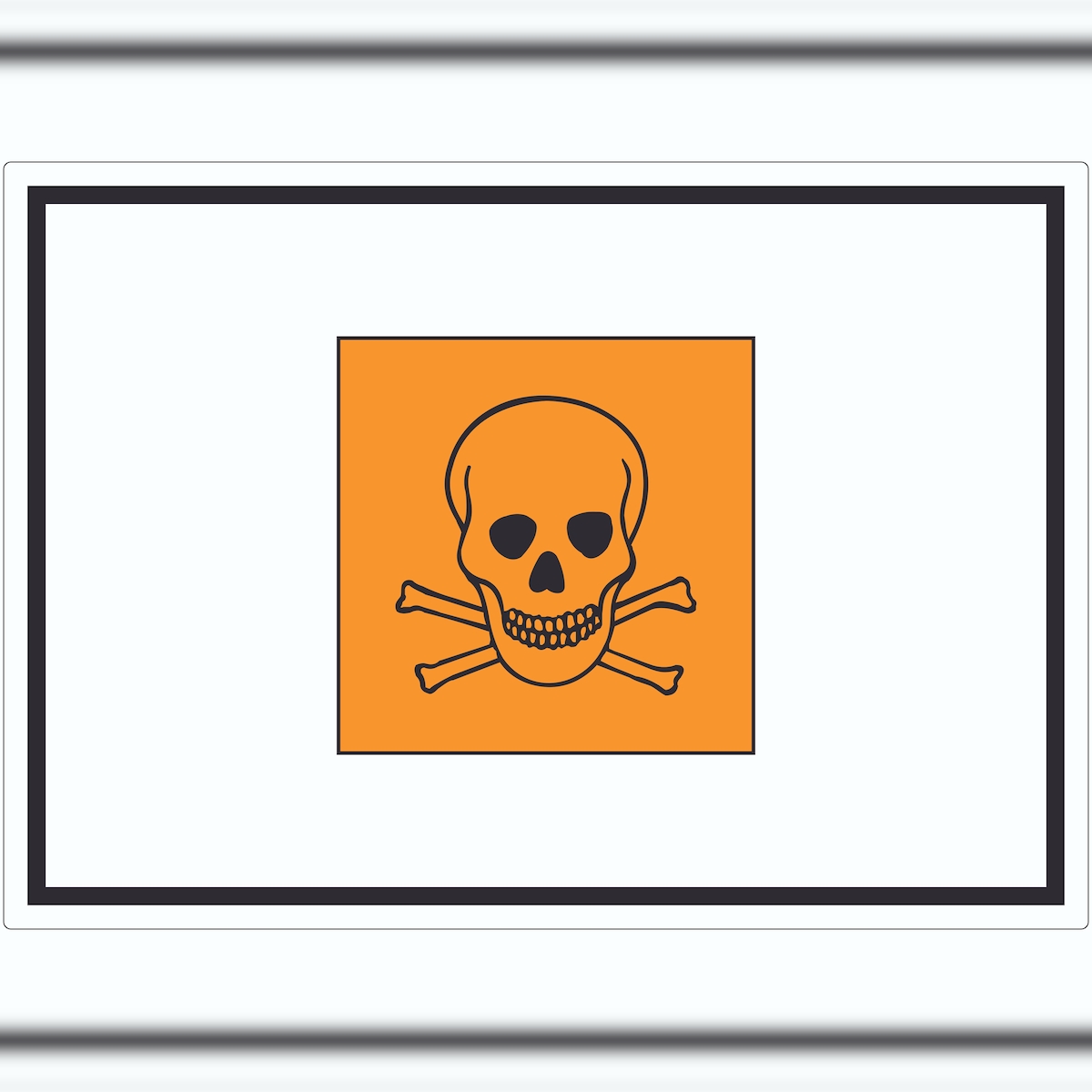 HB-Druck Aufkleber Gefahrensymbol giftig Symbol Totenkopf A2 (420x594mm) Image