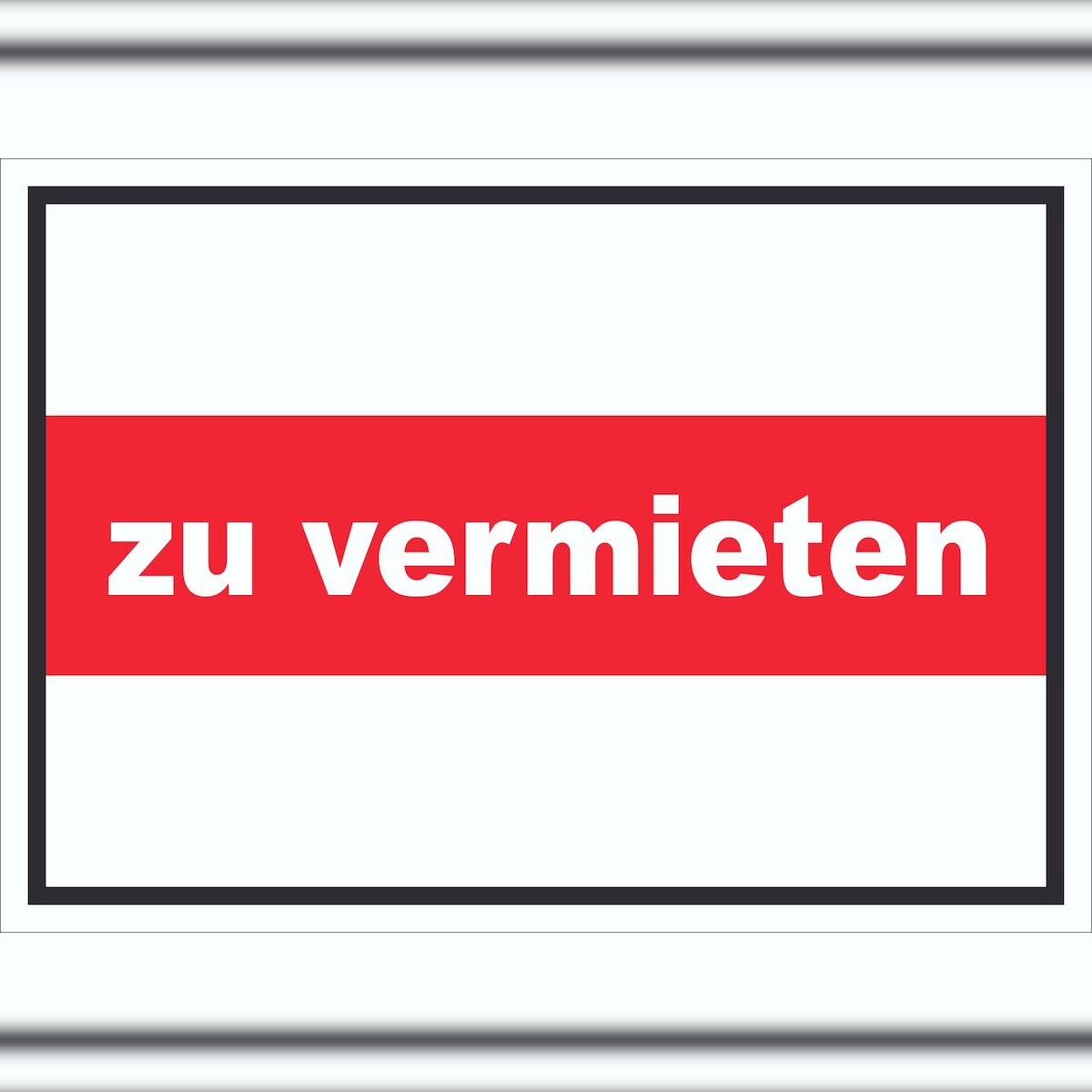 HB-Druck zu vermieten Schild mit Text Verkaufsschild A4 (210x297mm) Image