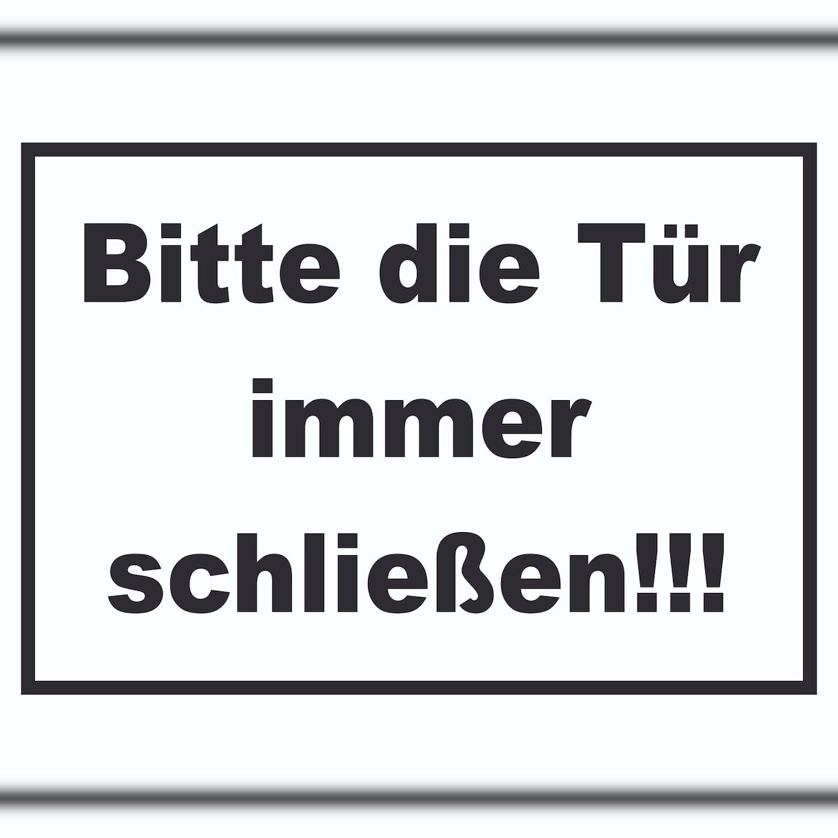 HB-Druck Schild Bitte die Tür immer schließen schwarz-weiss A6 (105x148mm) Image