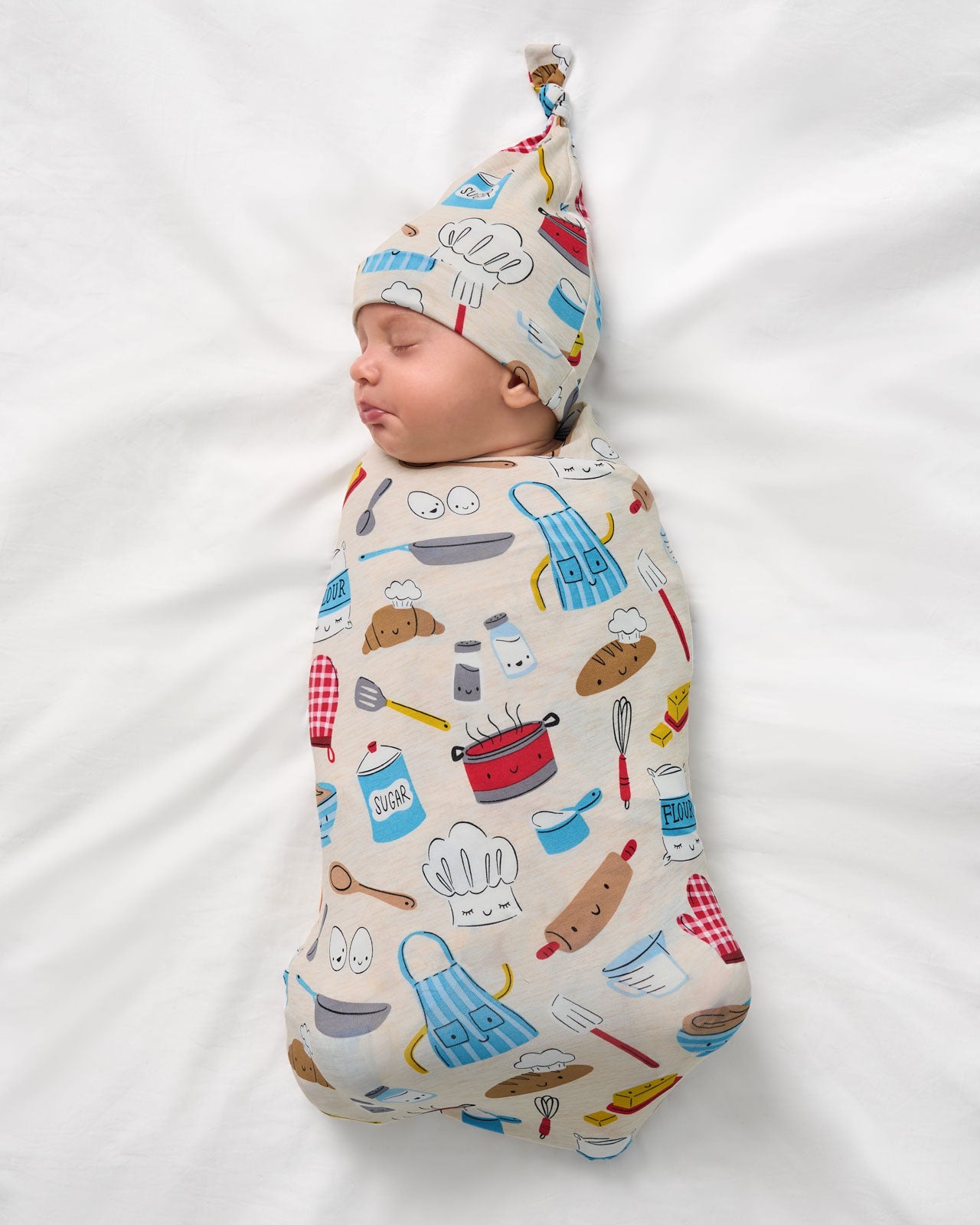 Little Chef Swaddle & Hat Set - OSFA