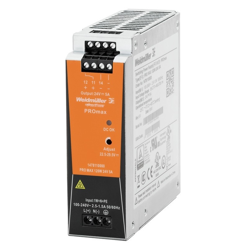 Weidmüller Schaltnetzgerät PRO MAX 120W 24V 5A 1478110000 Image