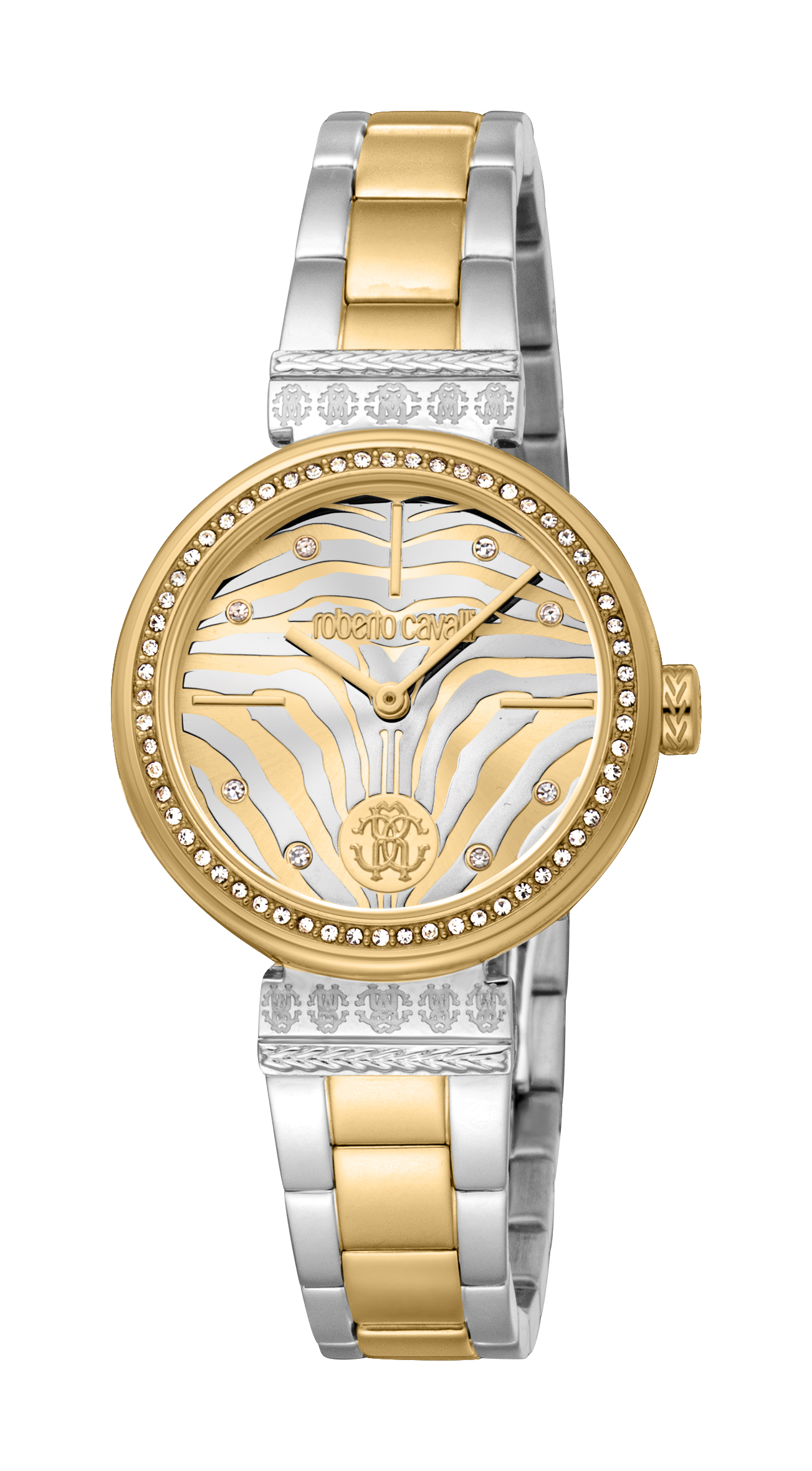 Roberto Cavalli Womens Women Stainless Steel Two Tone Silver & Gold Color Watch - One Size | Roberto Cavalli Sale | Discount Designer Brands