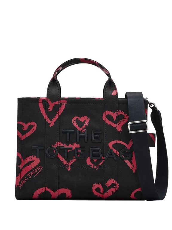 Medium Tote Heart Bag - Black - Marc Jacobs Totes