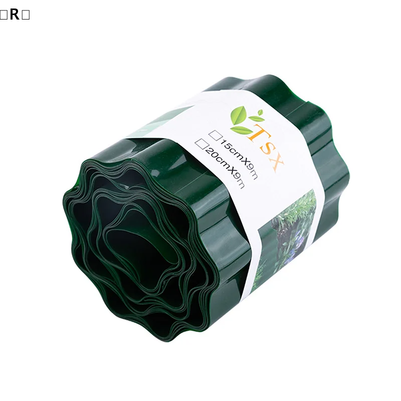 〔R〕 Bordure de pelouse en plastique de 10/15/20 cm, clôture de jardin, bordure de pelouse flexible, bordure de jardin extérieure, accessoires de jardin〔Hiver2〕