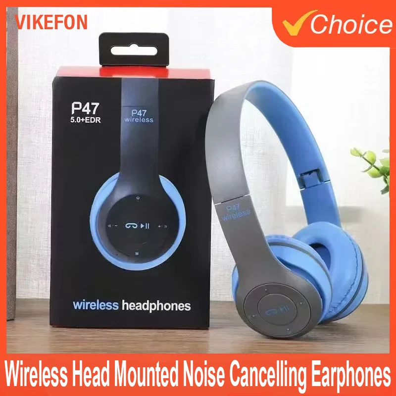P47 Cuffie con cancellazione del rumore Bluetooth wireless universali Cuffie stereo per giocatori Cuffie da gioco sportive wireless per IOS Android