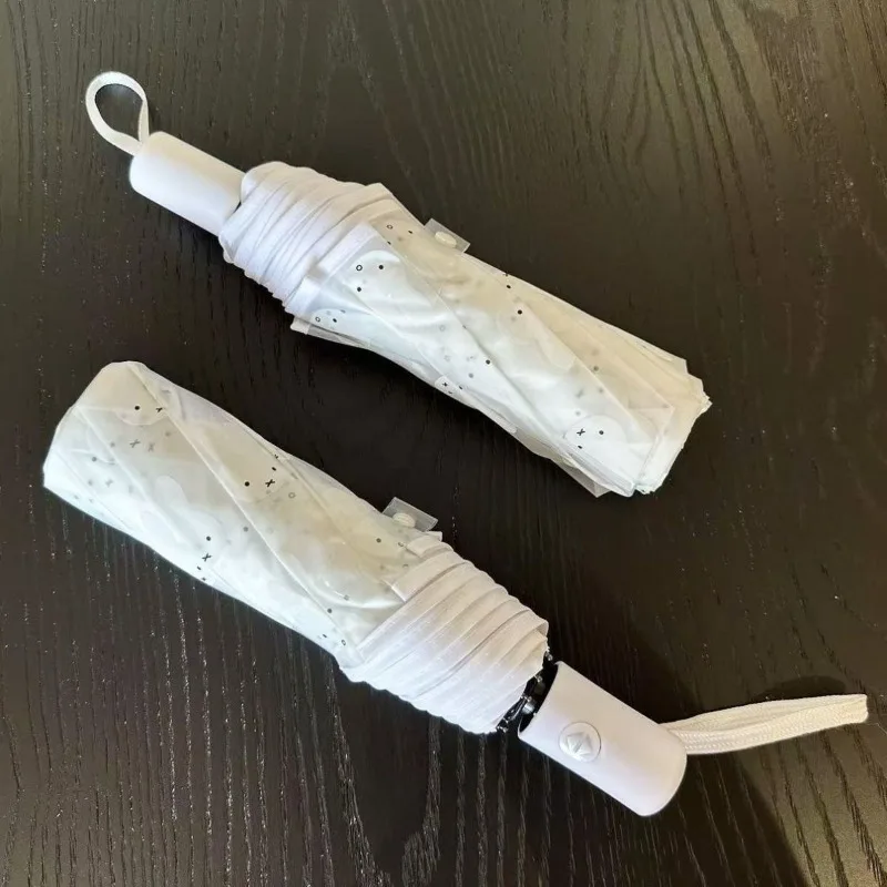 Niedlicher Miffy Cartoon Automatischer Regenschirm zum Öffnen und Schließen, zusammenklappbar, tragbarer Outdoor-Sonnenschirm, automatischer Regenschirm Image