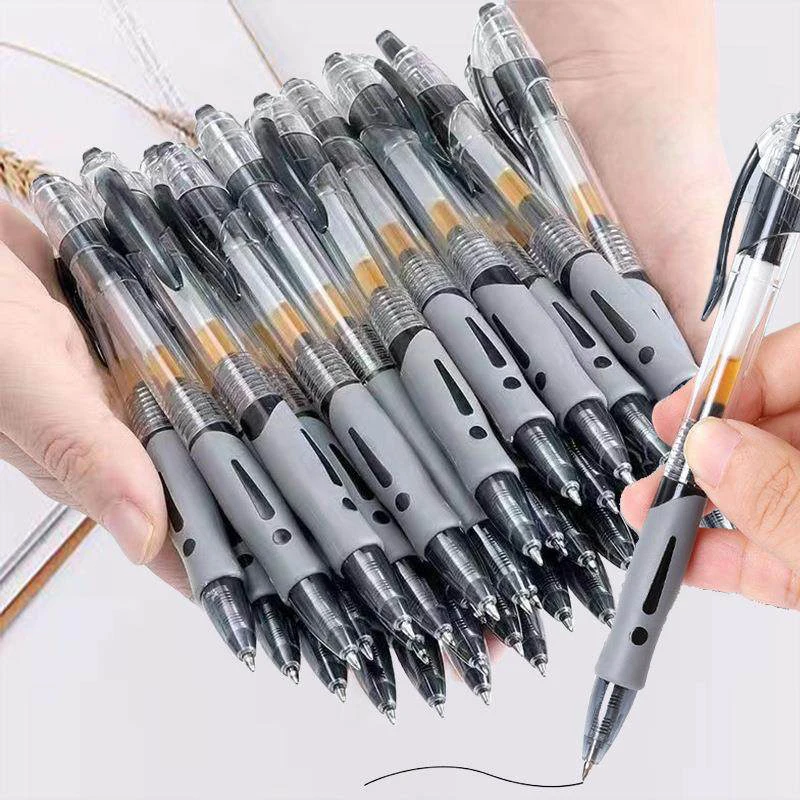 13-teiliges Set mit einziehbaren Gelschreibern, Kugelschreiber mit schwarzer/roter/blauer Tinte für Bürobedarf, Schule, Schreibwaren, Schreibutensilien für Studenten Image