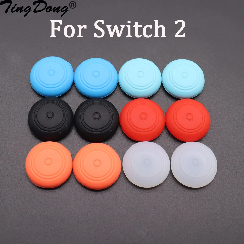 10 STÜCK Switch 2 Daumengriffkappen aus Silikonkautschuk, Ersatz-Joystick-Kappenschutz, kompatibel mit Nintendo Switch 2 Joycon Controller Image