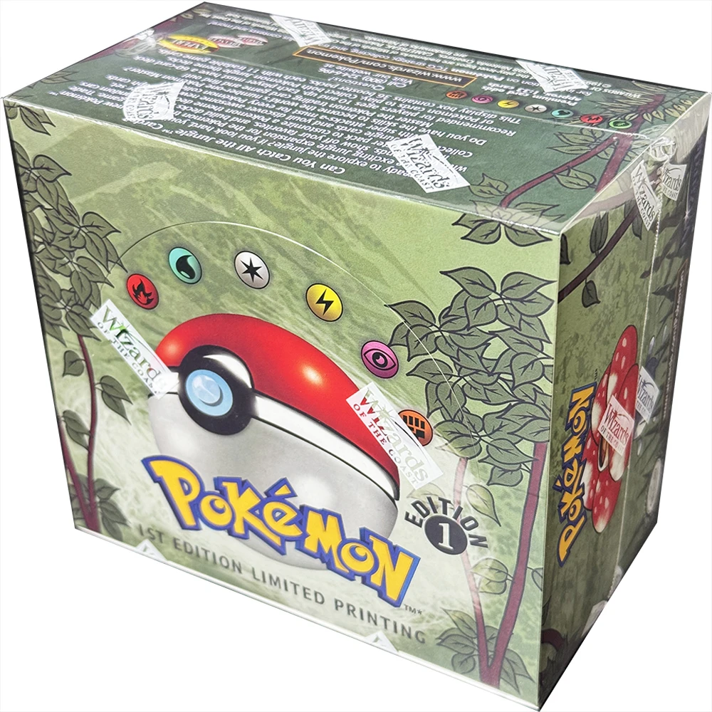 1. Auflage PKM Jungle Box Booster Packs Box 1 Box 36 Packungen 1 Packung 11 Karten Flareon Scyther Wigglytuff Seltene Unboxing-Spiel PTCG-Karte Image