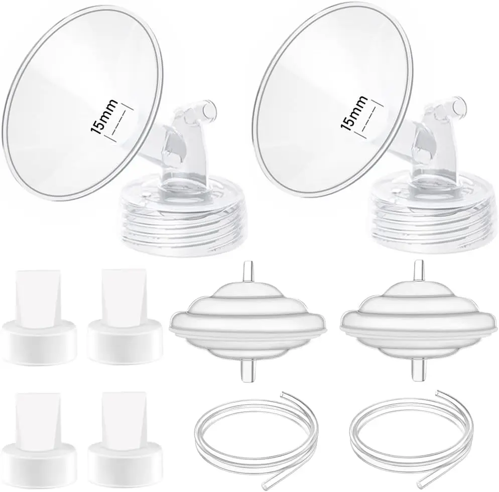 Flanschpumpen-Teile, kompatibel mit Spectra S1 S2 9, Milchpumpen-Ersatz, inklusive Flansch-Rückflussschutz, Membran-Entenschnabelventil Image