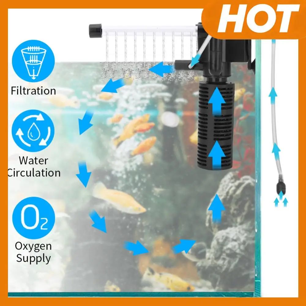 3 in 1 Mini Aquarium Filter Stille Aquarium Luftpumpe Wasserdichte Aquarium Pumpe Tauch Wasserfilter Aquarium Zubehör