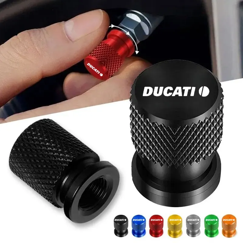 2 Stück Motorrad-Reifenventilkappen für Ducati 400 620 695 696 796 821 MONSTER 899 959 1199 1299 Panigale 848 /EVO 1198/S/R Image