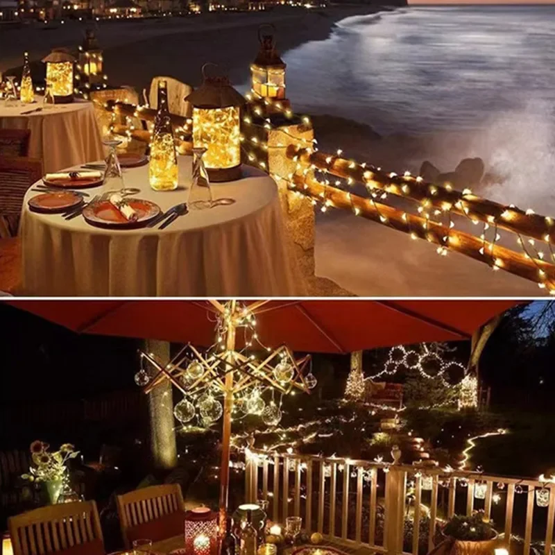 Solar Licht Im Freien Wasserdichte 50/100/200/300 LED Lampe String Für Urlaub Weihnachten Party Lichterkette Garten girlande