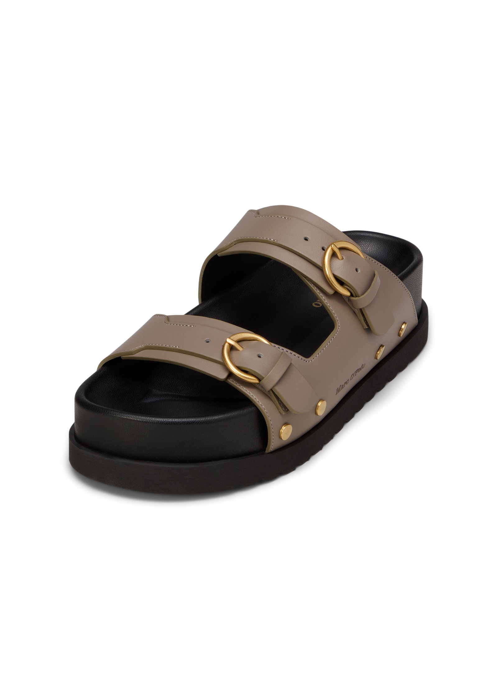 Sandale MARC O'POLO "mit verstellbaren Riemen", Damen, Gr. 36, earthy taupe, Obermaterial: 100% Leder (Rind), unifarben, Schuhe Sandale