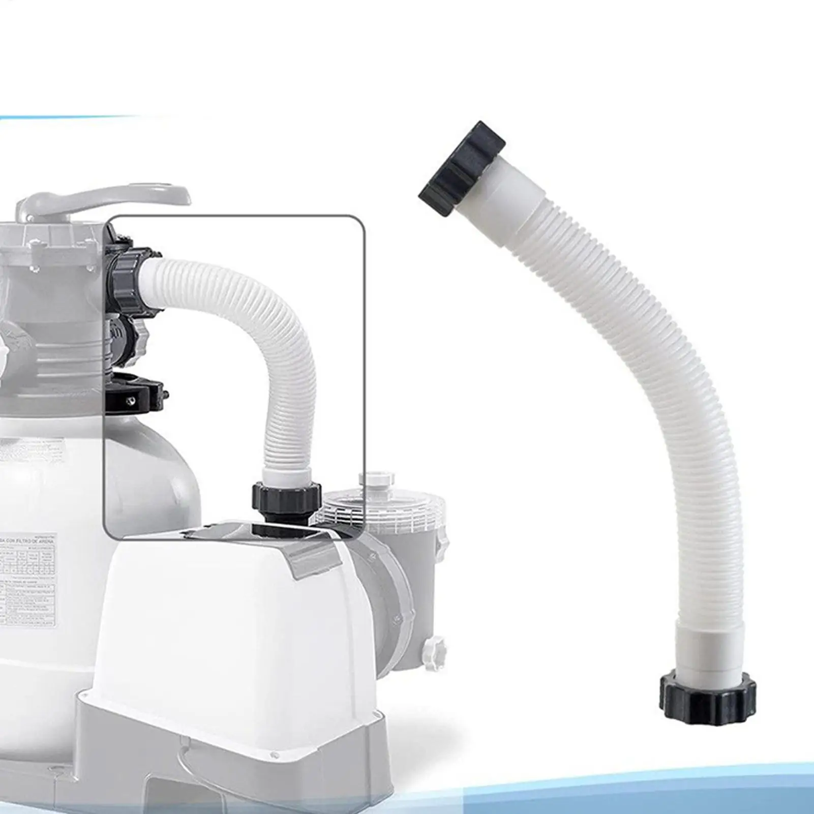 Tuyau de pompe de piscine, tuyau de remplacement de pompe de piscine, tuyaux de remplacement à connexion rapide, pièces de tuyaux flexibles et robustes, accessoires de piscine