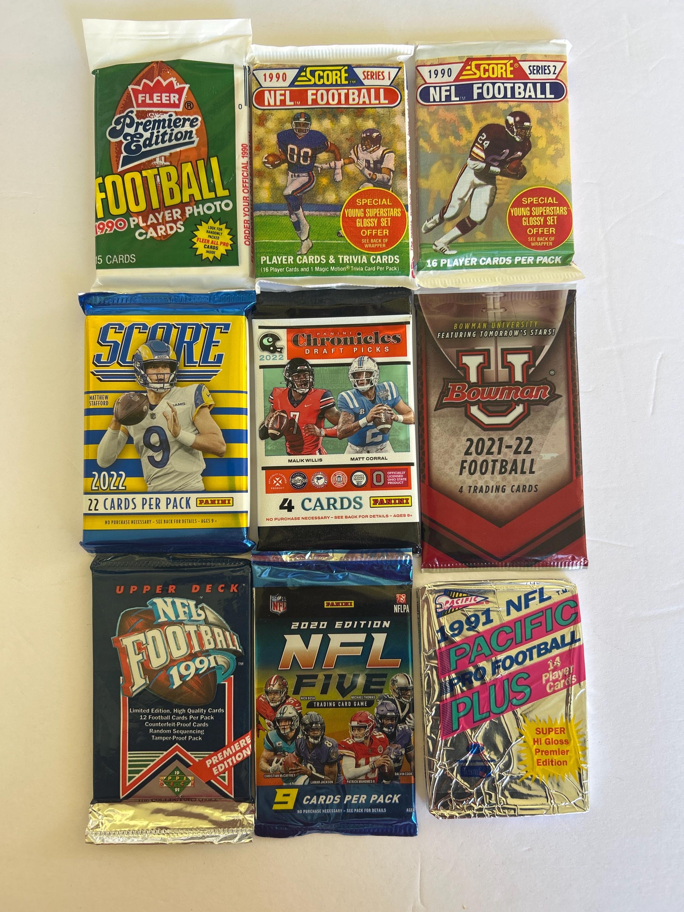 Pacchetti di football vintage/Carte collezionabili/Carte collezionabili sportive/Vintage/Carte collezionabili vintage/Carte collezionabili Fleer/NFL/F