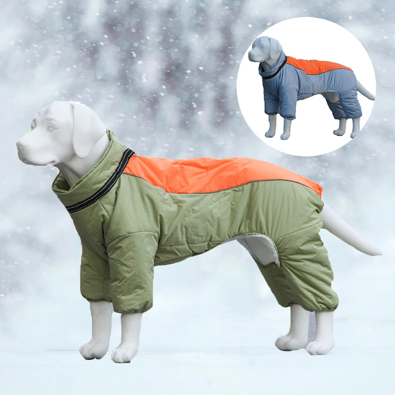 Winter warme Hundejacke für große Hunde, wasserdicht, für große Hunde, Overall, Kleidung, Windhund, Dobermann, gepolsterter Mantel für mittelgroße und große Hunde Image