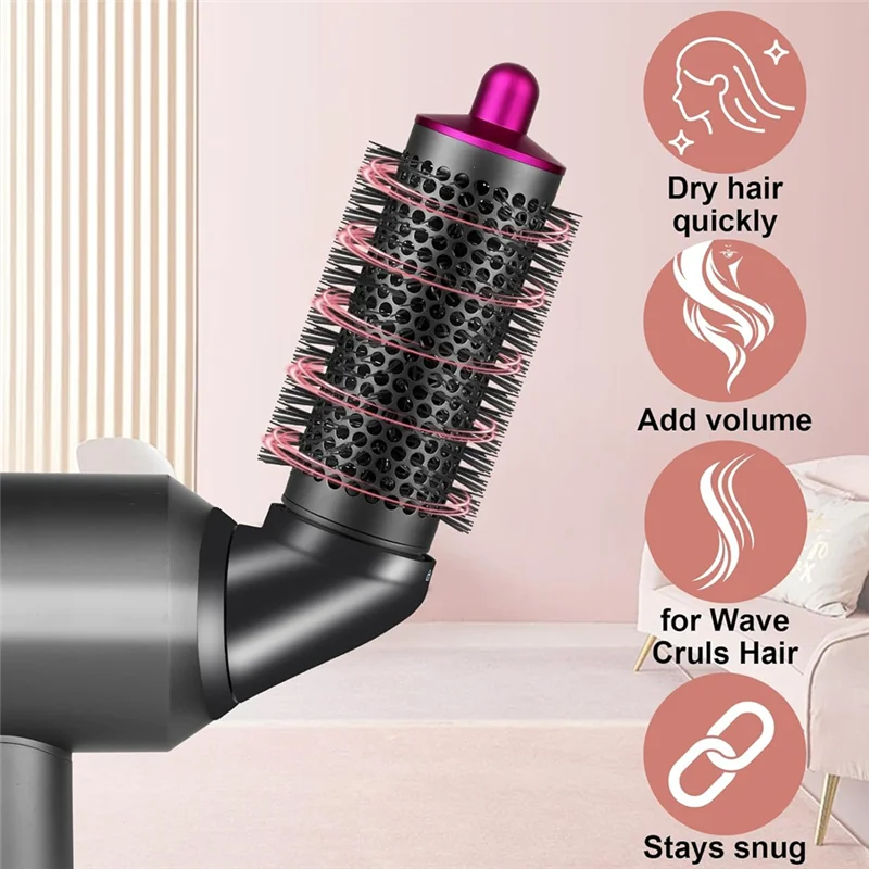 A76G-Rundbürstenaufsatz für Dyson Airwrap mit Adapter für Dyson Haartrockner-Zubehör, runde Volumenbürste Image