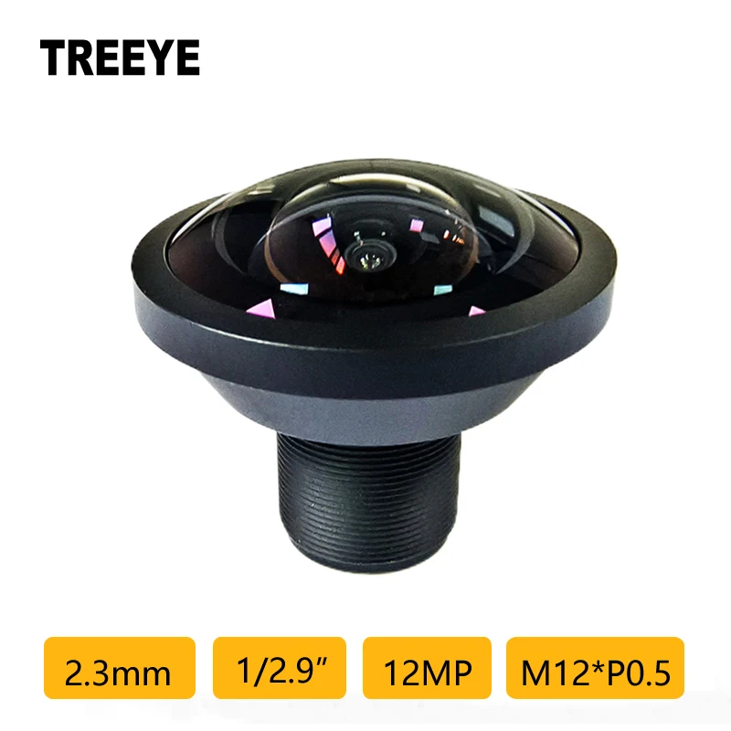 4K 12MP 2,3mm Fisheye Objektiv 1/2,9 "Videokonferenzobjektiv M12 CCTV Objektiv 650nm IR Filter Drohnen DV Kamera Sport Kamera Zubehör Image
