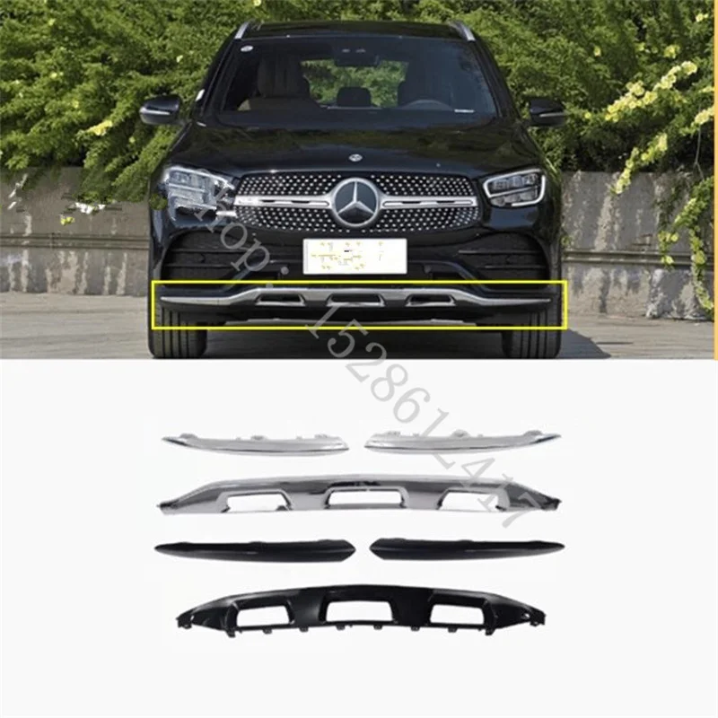 Für Mercedes-Benz GLC W253 2020 2021 2022 2023 ABS Front stoßstange dekorative streifen Trim auto Zubehör Image