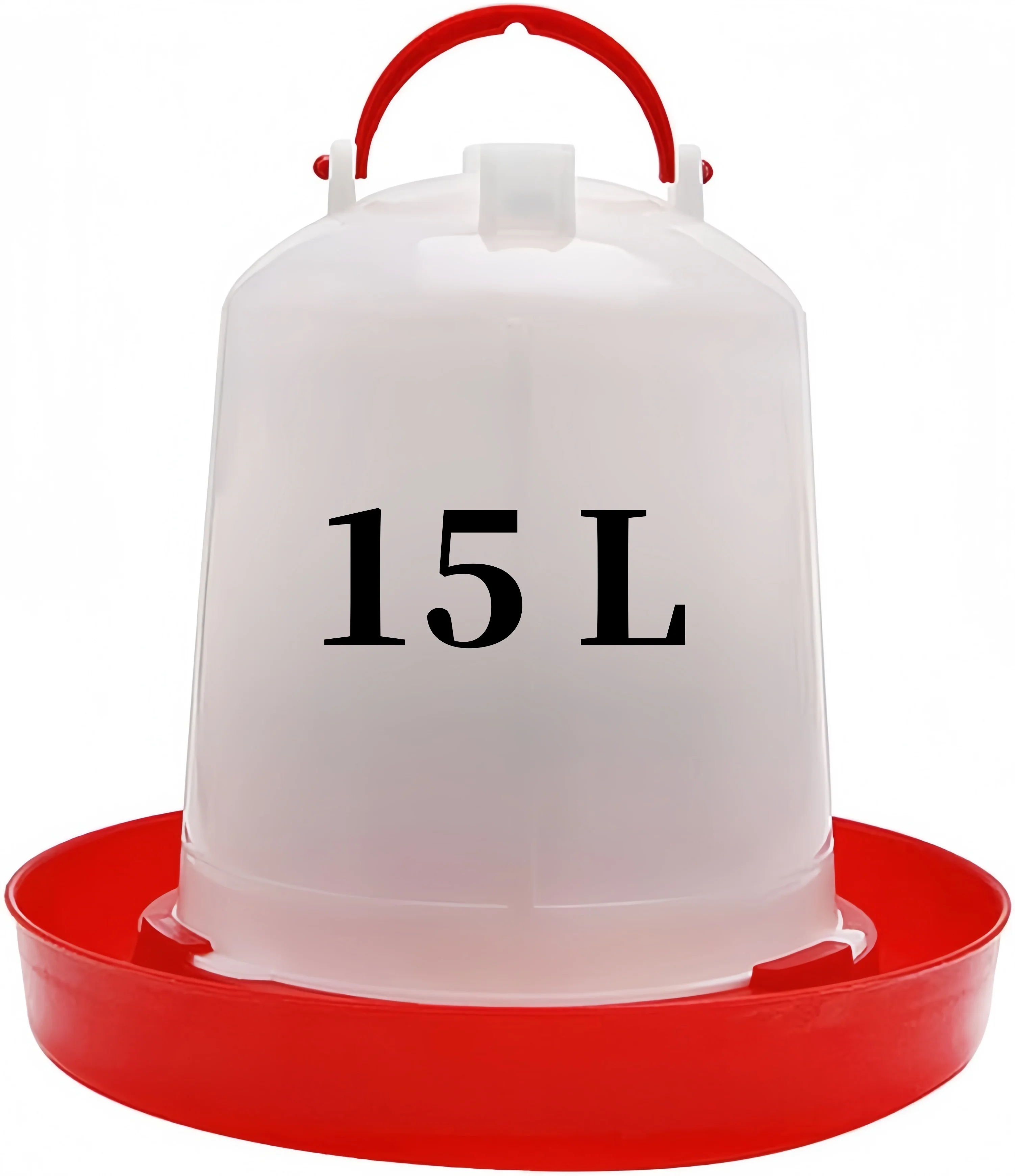 15L Automatischer Hühnerstall-Wasserspender Hühnerwasserspender Wasserauslass mit Schalter Kunststoff-Trinkeimer für Geflügel Image