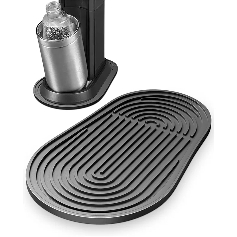 SHGO-Geschirrtrocknungsmatte, Silikonmatte kompatibel für Sodastream Duo, Silikonunterlage schützt die Küchenarbeitsplatte Image