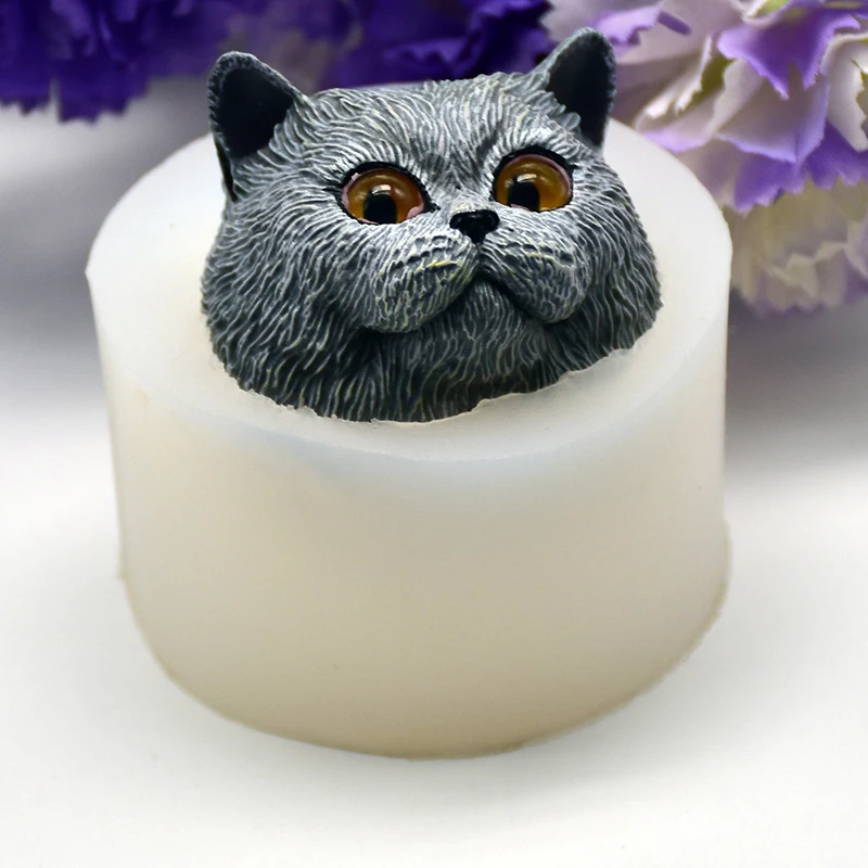 3D Nette Katze Silikon Form Seife Machen Werkzeuge DIY Silikon Formen Für Kerze Kuchen Backform Aromatherapie Dekoration Ton Handwerk Image