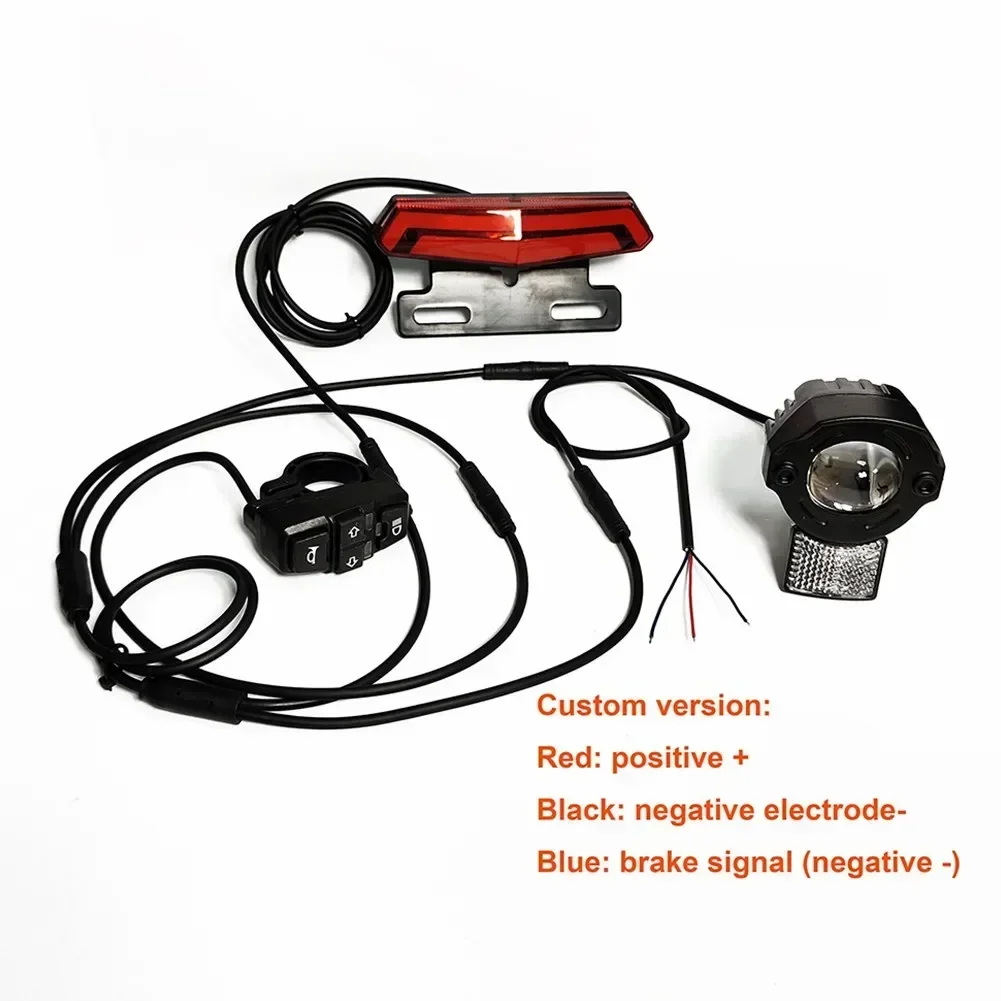 Soverup Elektrische Fahrrad Scheinwerfer Rücklicht Set Wasserdichte Linie E-bike Vorne Und Hinten Lampe Kit Ebike Teile Für Bafang BBS01 BB Image