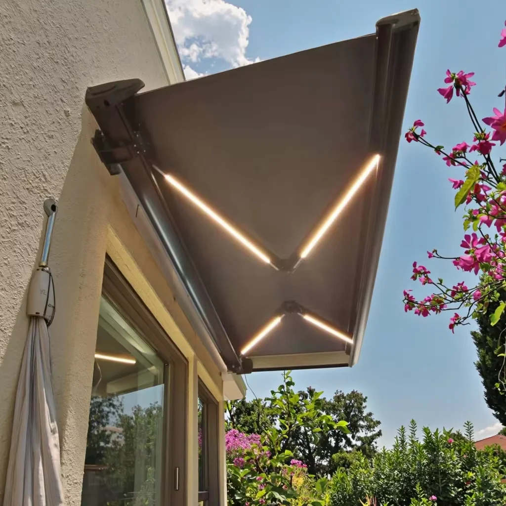 Rollbare elektrische einziehbare Markise, Sonnenschutz, Veranda, Leinwand für den Außenbereich, Hausgarten Image