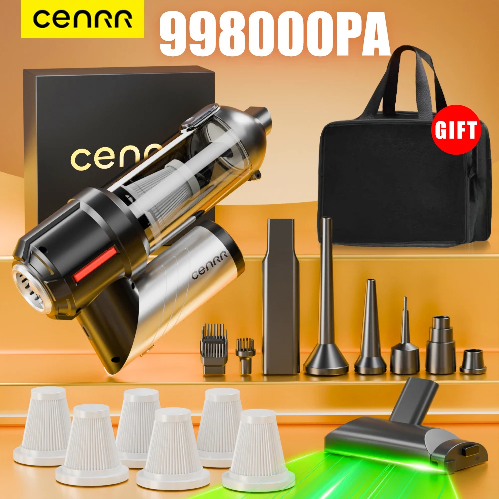 CENRR Auto-Staubsauger Leistungsstarker Mini 998000PA Kabelloser Tragbarer Staubsauger für Haushaltsgeräte Handstaubsauger Autoreiniger Image
