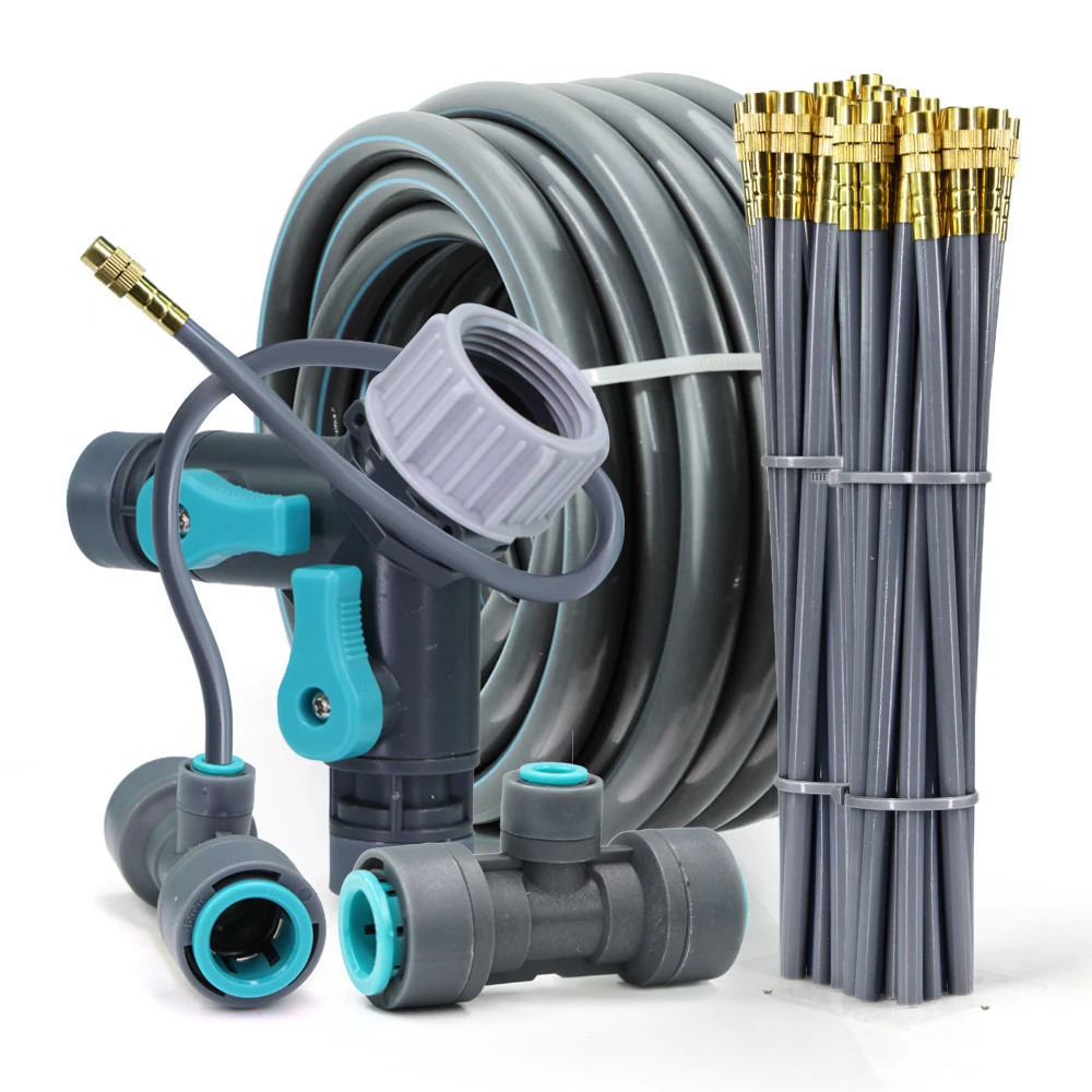 3/8" 9/12 mm automatisches Gartenbewässerungssystem 360 ° Biegeverstellbare Sprühdüse zum Beschlagen von Kühlpflanzen, Bewässerungssprinkler-Sets Image