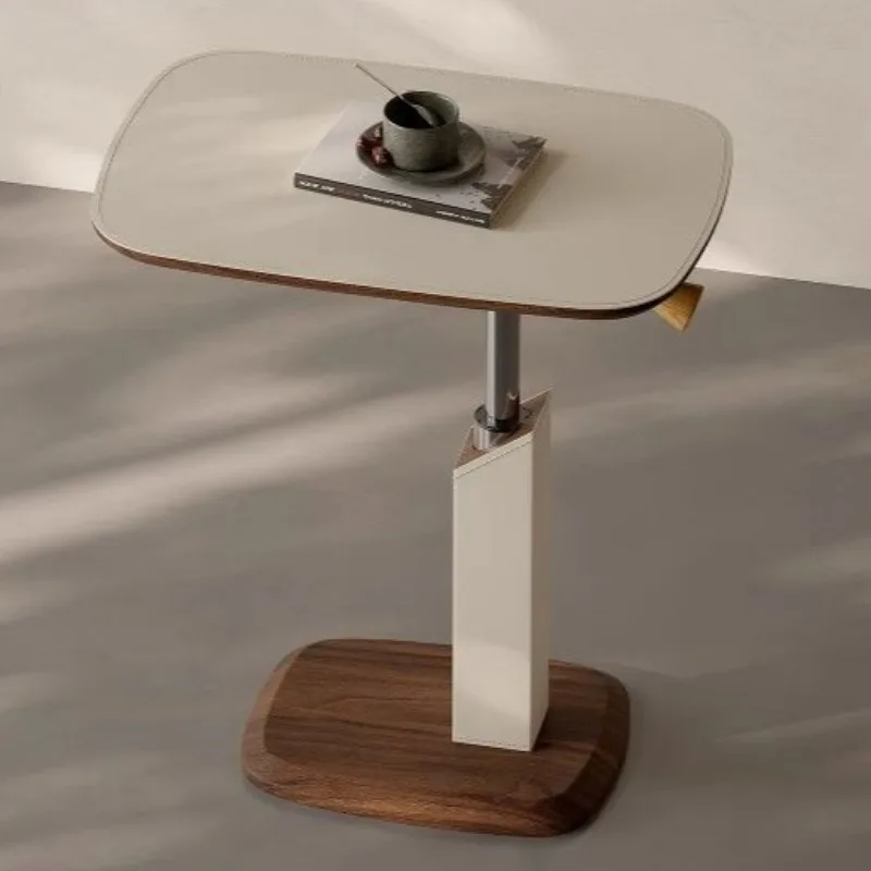 Anhebbarer Beistelltisch, moderne drehbare Sofatische, luxuriöser C-förmiger Couchtisch, Wohnzimmer, minimalistische kleine Tische, Wohnmöbel Image