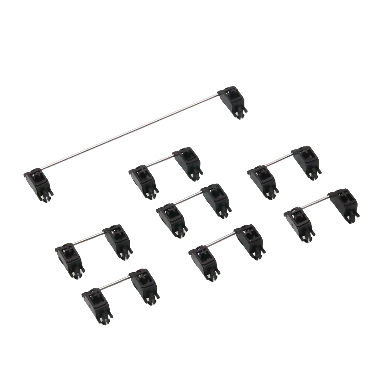 Schwarzer, plattenmontierter, plattenmontierter Stabilisator für mechanische Tastaturen Image