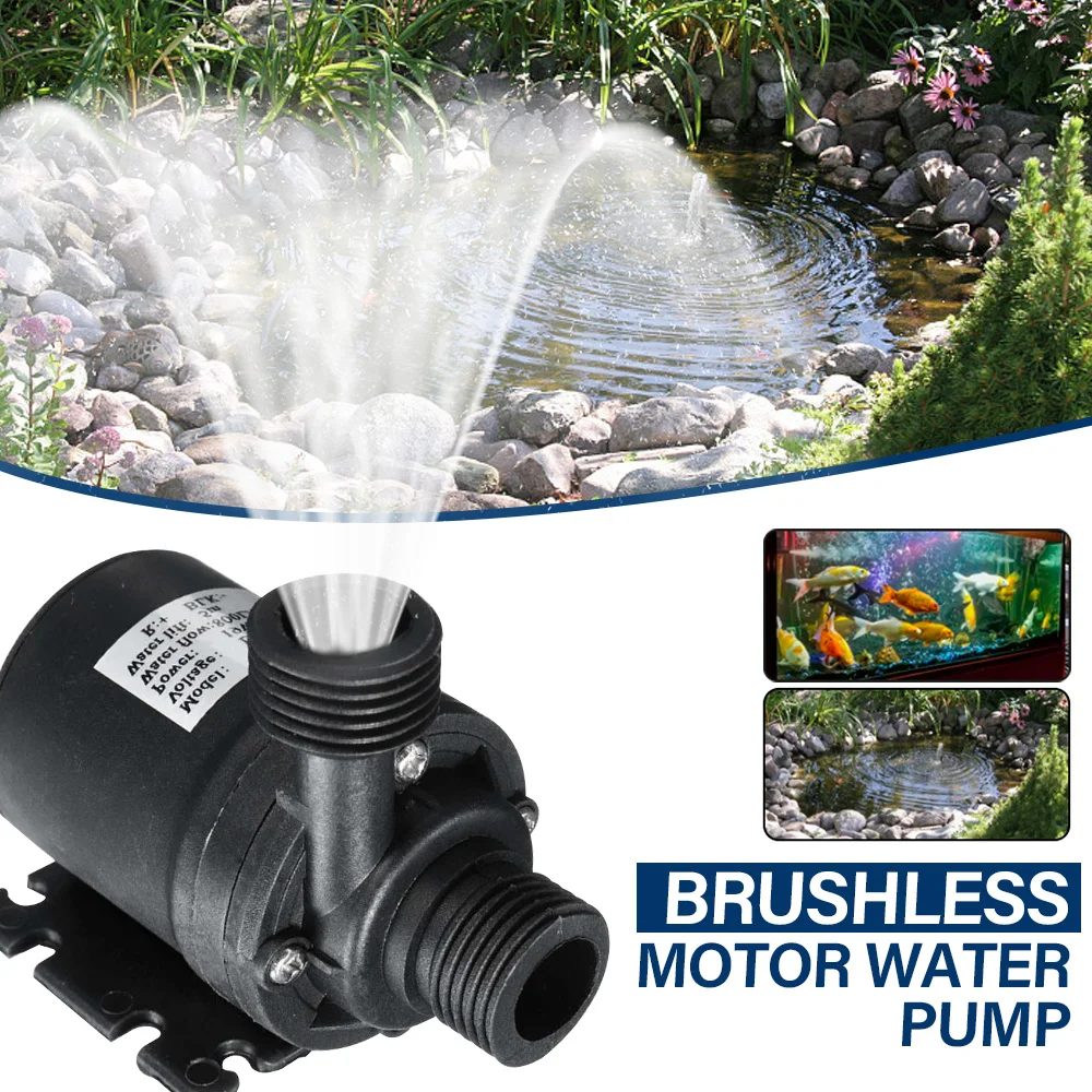 12V24V Solar Bürstenlosen Motor Wasserpumpe 800L/H Zirkulation Tauch Wasser Pumpen Aquarium Zubehör Garten pool Wasserpumpe Image