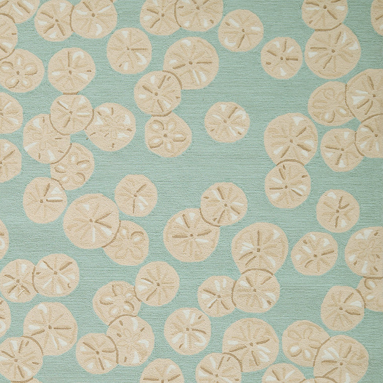 Hatteras Hand Tufted Outdoor Rug - Blue, 3' Round/Blue - Grandin Road