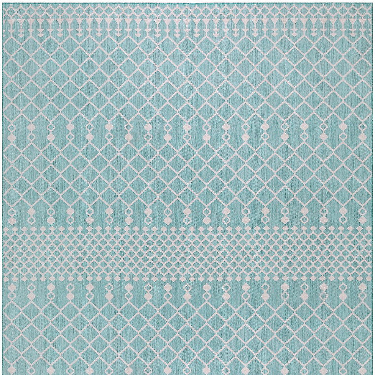 Tulane Trellis Indoor/Outdoor Rug - Blue, 9' x 12' - Frontgate