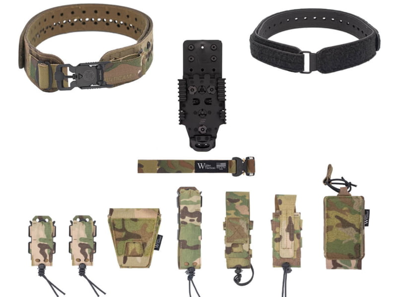 Wilder Tactical HITMAN GEAR Charlie TruForm Full LE Belt Package - Women's QLS Receiver V-Buckle Multicam XS-LG 26-40 WHMGCHLEPMC10