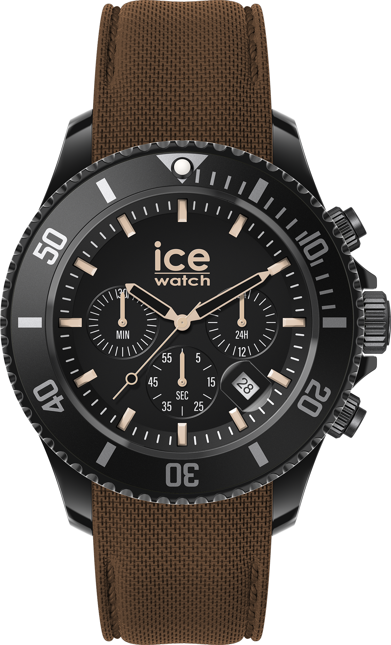 Ice-watch Ice Watch Ice Chrono - Black Brown Mens 020625 Silicone - One Size | Ice-watch Sale | Discount Designer Brands