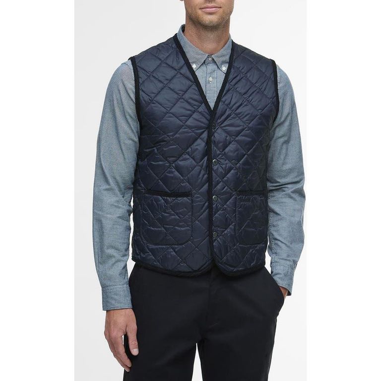 Modern Quilted Nylon Vest - Blue - Barbour Jackets