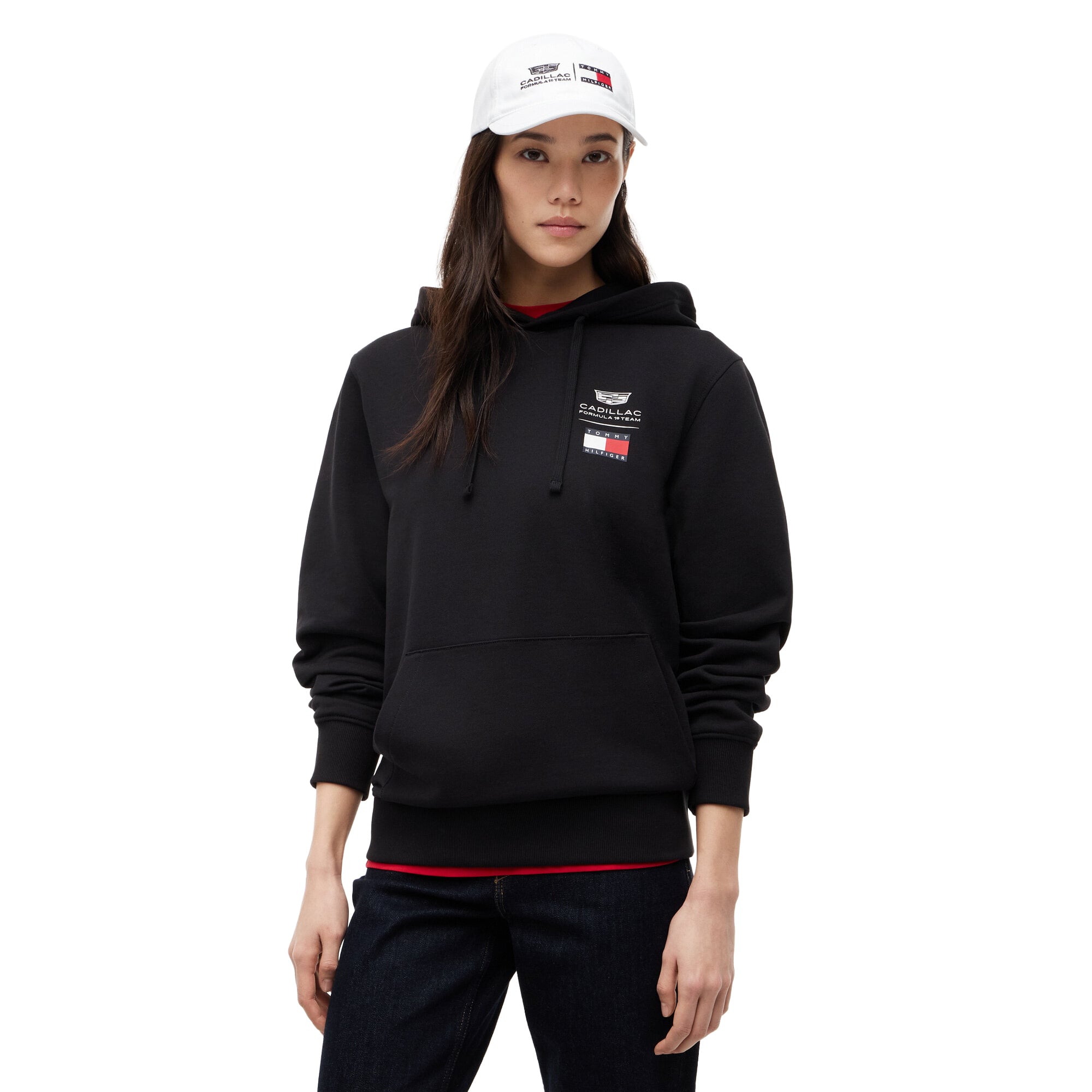 Sweat à capuche noir avec logo Cadillac Tommy Hilfiger - unisexe Taille: S