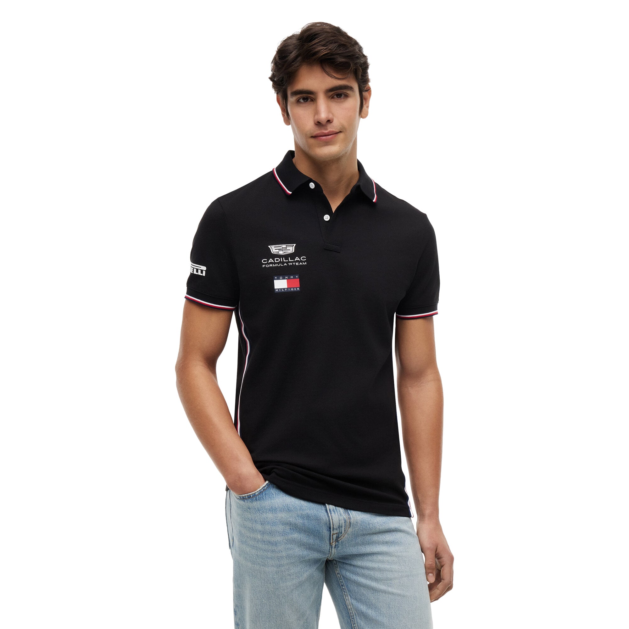 Polo réplique de l'équipe Cadillac Tommy Hilfiger - Noir - unisexe Taille: XL