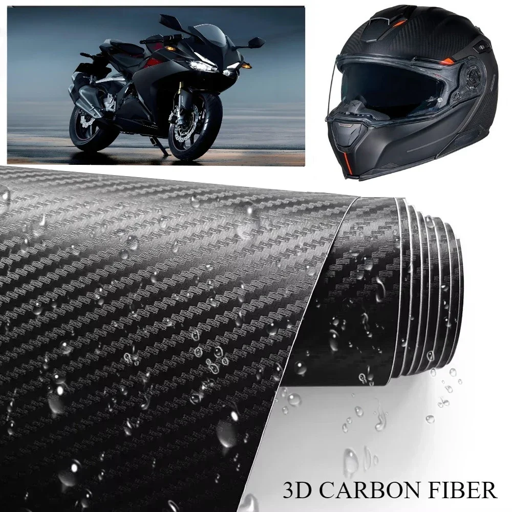30x127 cm moto 3D en Fiber de carbone vinyle voiture feuille d