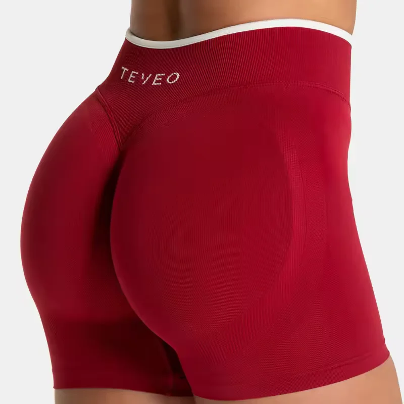 Shorts de yoga sans couture pour l'extérieur, shorts de sport pour soulever les hanches et modeler le corps, shorts de sport de fitness