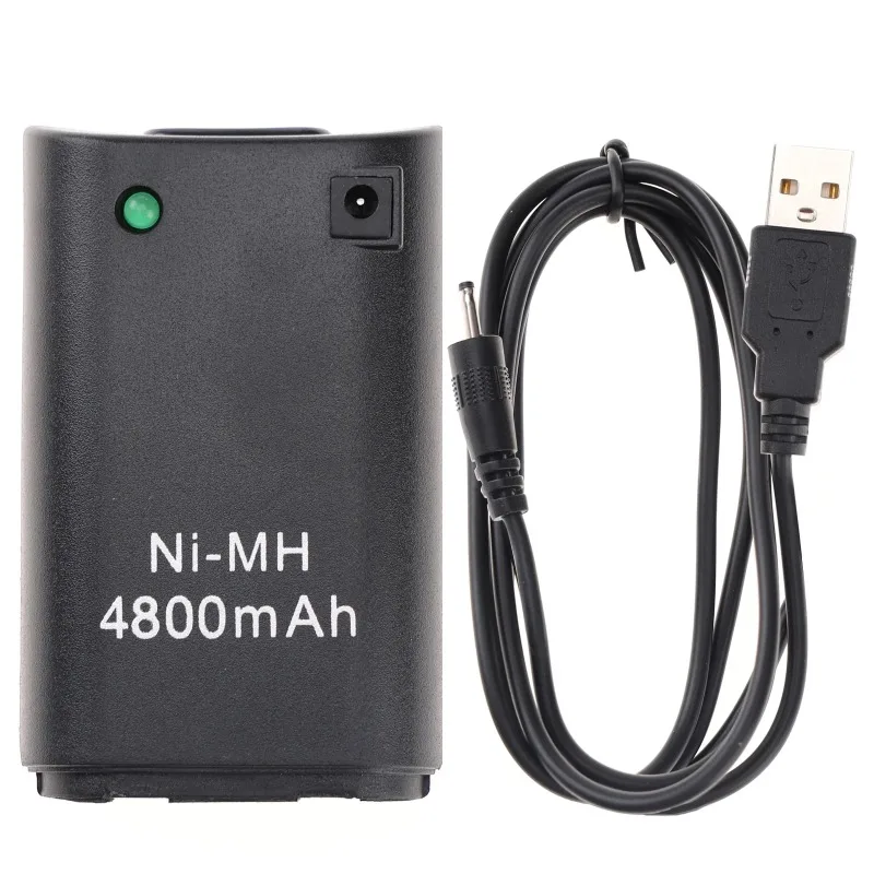 4800mAh Rechargeable Battery for Xbox 360 Wireless Controller for Xbox 360 Rechargeable Battery Pack+USB Charger Cable