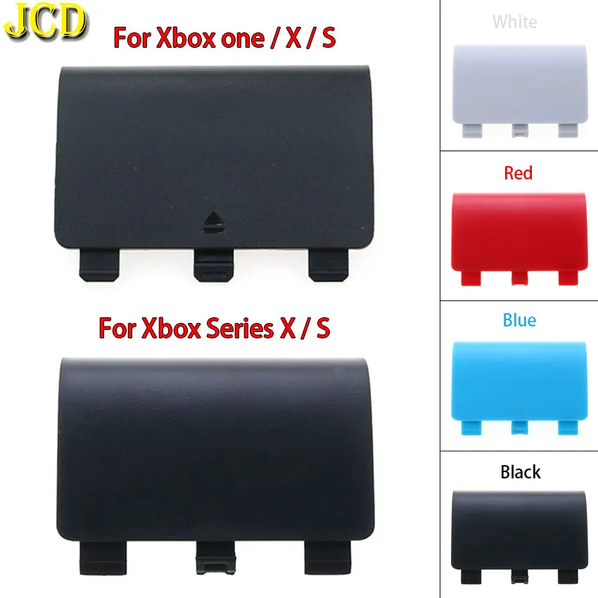 JCD 1PCS Ersatz Kunststoff Shell Batterie Zurück Abdeckung Deckel Tür für XBox One Serie S X Controller Platte Fall Image