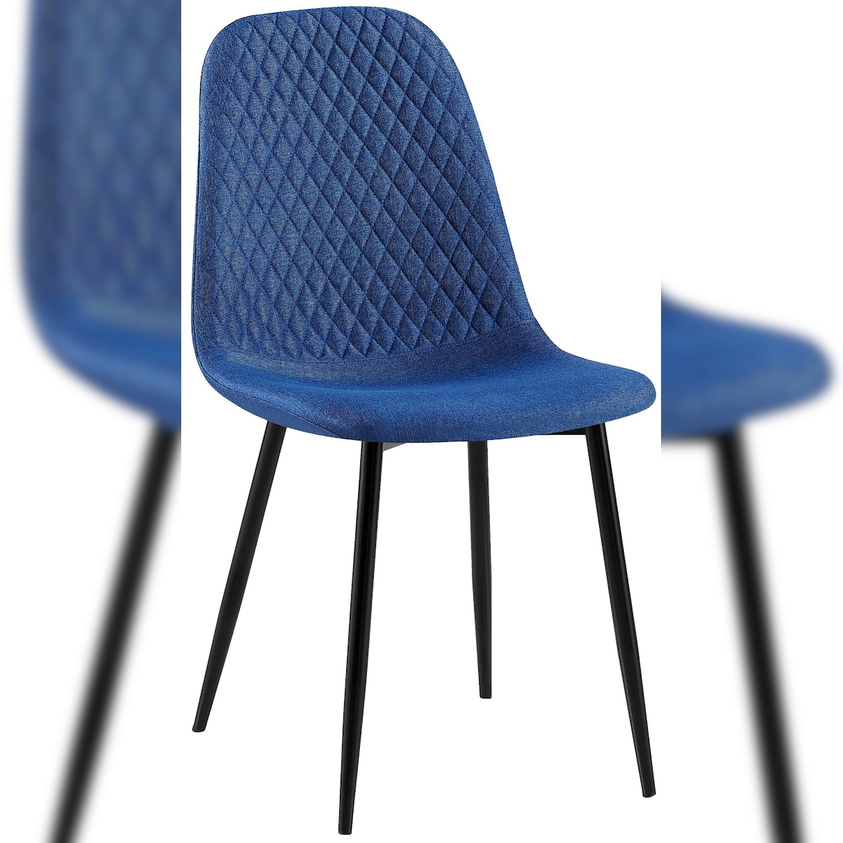 Proregal CHEFGASTRO Esszimmerstuhl ASPEN Stoff HxBxT 88x44x54cm Blau Küchenstuhl Image