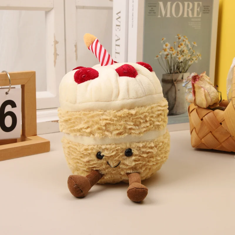 Geburtstagstorten-Plüschtier Ein Lustiges Geburtstagsgeschenk Geburtstagskuchen-Dekoration Geschenk, Kuchen-Plüsch-Geschenk Geburtstagsgeschenk Image
