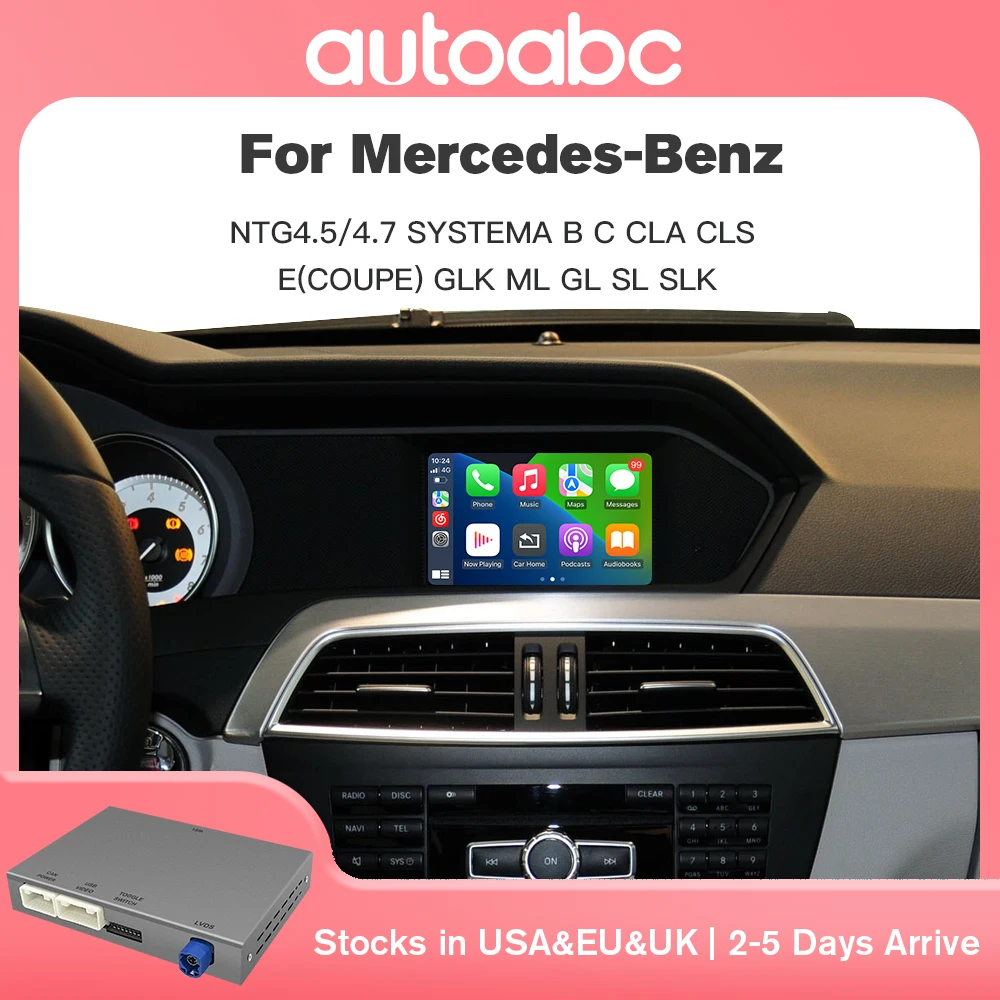 Kabelloses Carplay für Mercedes Benz C-Klasse W204 C117 W176 CLS GLK NTG 4.5 4.7 Android Auto Decoder BT OEM-Mikrofon Image