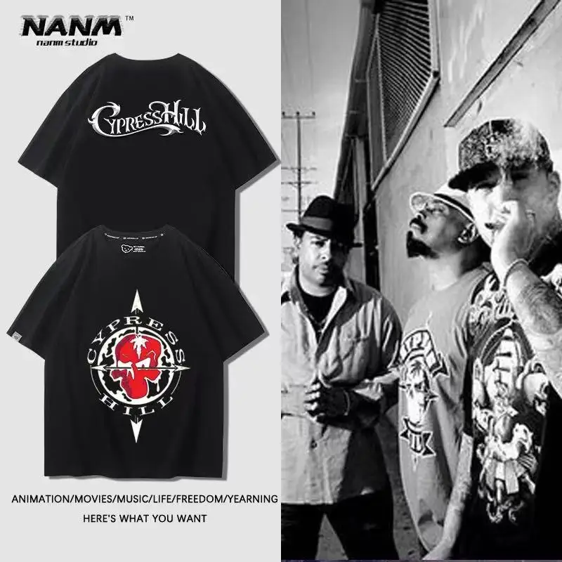 American Hip-Hop Group Cypress Hill West Coast Style Print T-Shirts Streetwear Oversized Casual Herren Damen Baumwolle Sommer Neue T-Shirts