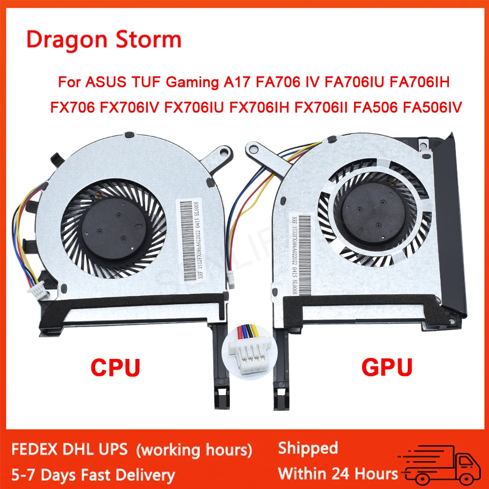 Kühlung Für ASUS TUF Gaming A17 FA706 IV FA706IU FA706IH FX706 FX706IV FX706IU FX706IH FX706II FA506 FA506IV CPU GPU Lüfter Image